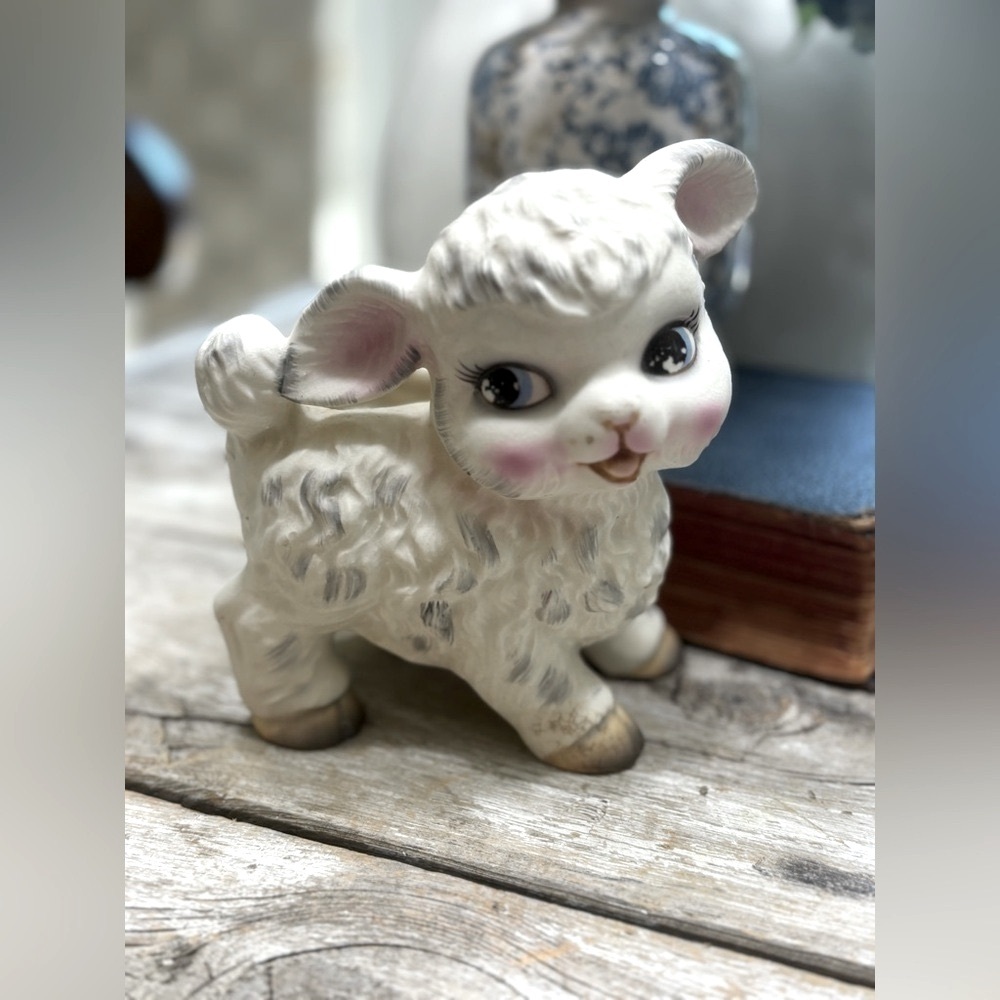 Vintage Napco Lamb Ceramic Planter. Numbered | Kitschy | Anthropomorphic